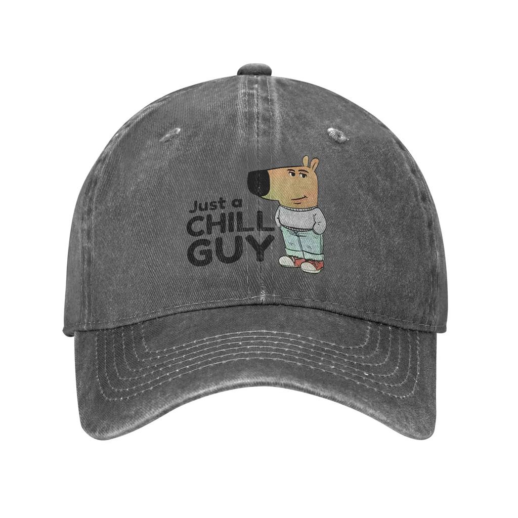 Vintage I Am Just A Chill Guy Meme Baseball Caps Unisex Style Distressed Denim Outdoor All Seasons Travel Adjustab