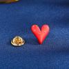 Simple Cute Red Love Heart Brooches For Women Girls Sweet Heart Shape Brooch Lapel Pin Badges Clothes Hat Accessories Gifts