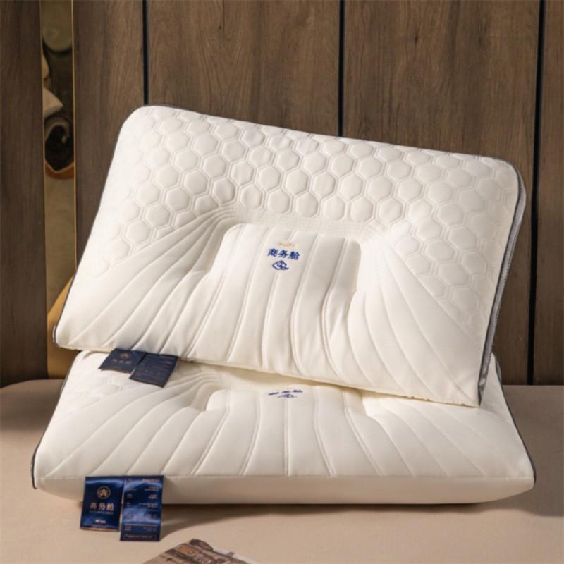 Ergonomic Memory Foam Pillow Neck Support Single Use Rectangle Shape With 9-Hole Fiber Fill Comfort Sleep Aid