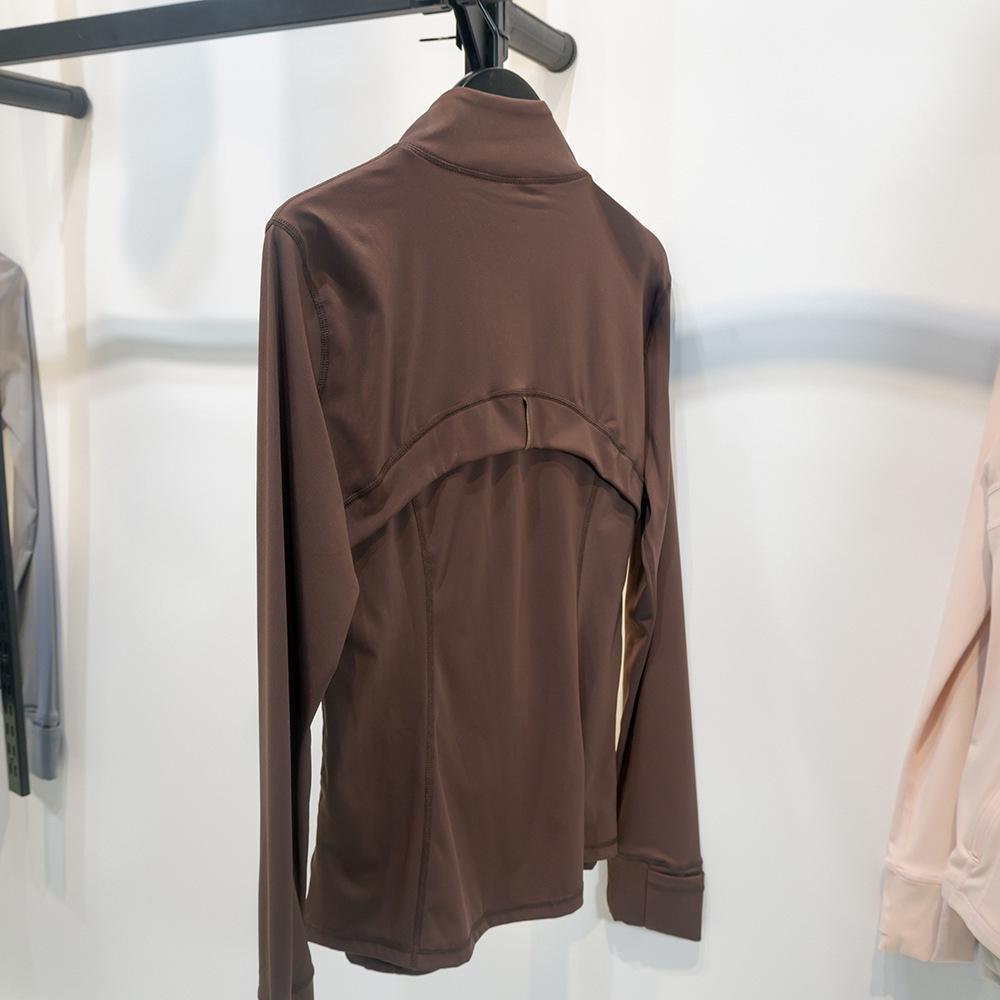 Women's New Stand Collar No Mesh Jacket – High Elastic, Moisture-Wicking, Slim-Fit Top