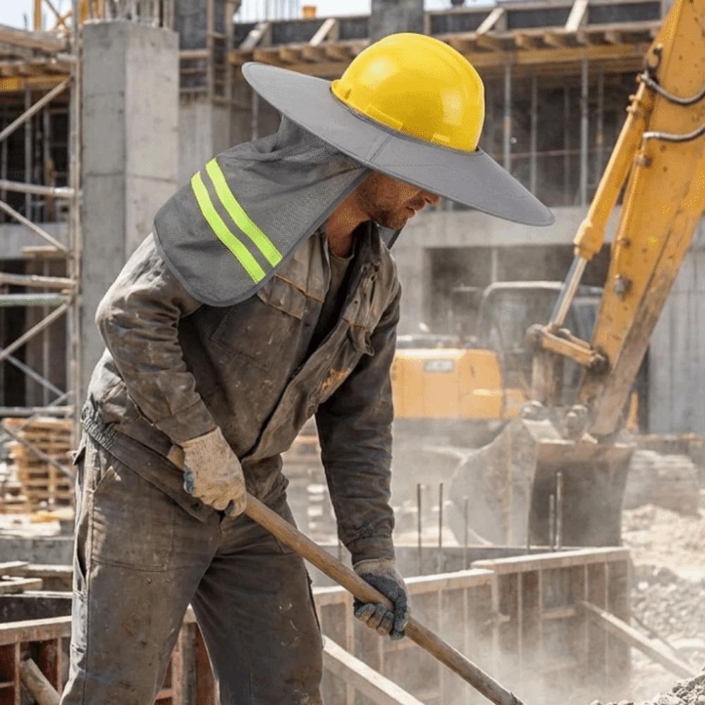 Breathable Hard Hat Sun Shield Mesh Neck Shield Helmets Reflective Cap Cover Construction Workers
