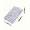 28-Compartment Plastic Jewelry Organizer Box, Transparent Storage for Earrings, Rings, Beads, Ideal for Travel, Jewelry Boxes