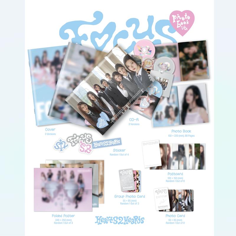 [Eeltellimus] Hearts2Hearts - MINI 1. ALBUM [FOCUS] Fotoraamatu versioon. (Interneti-kasu)