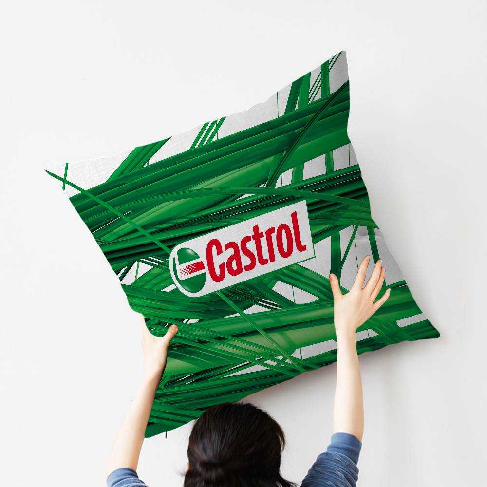 British Petroleum Company C-Castrol Cushion Cover Car Throw Pillow Case For Sofa Car Christmas Gift 40x40cm 45x45cm