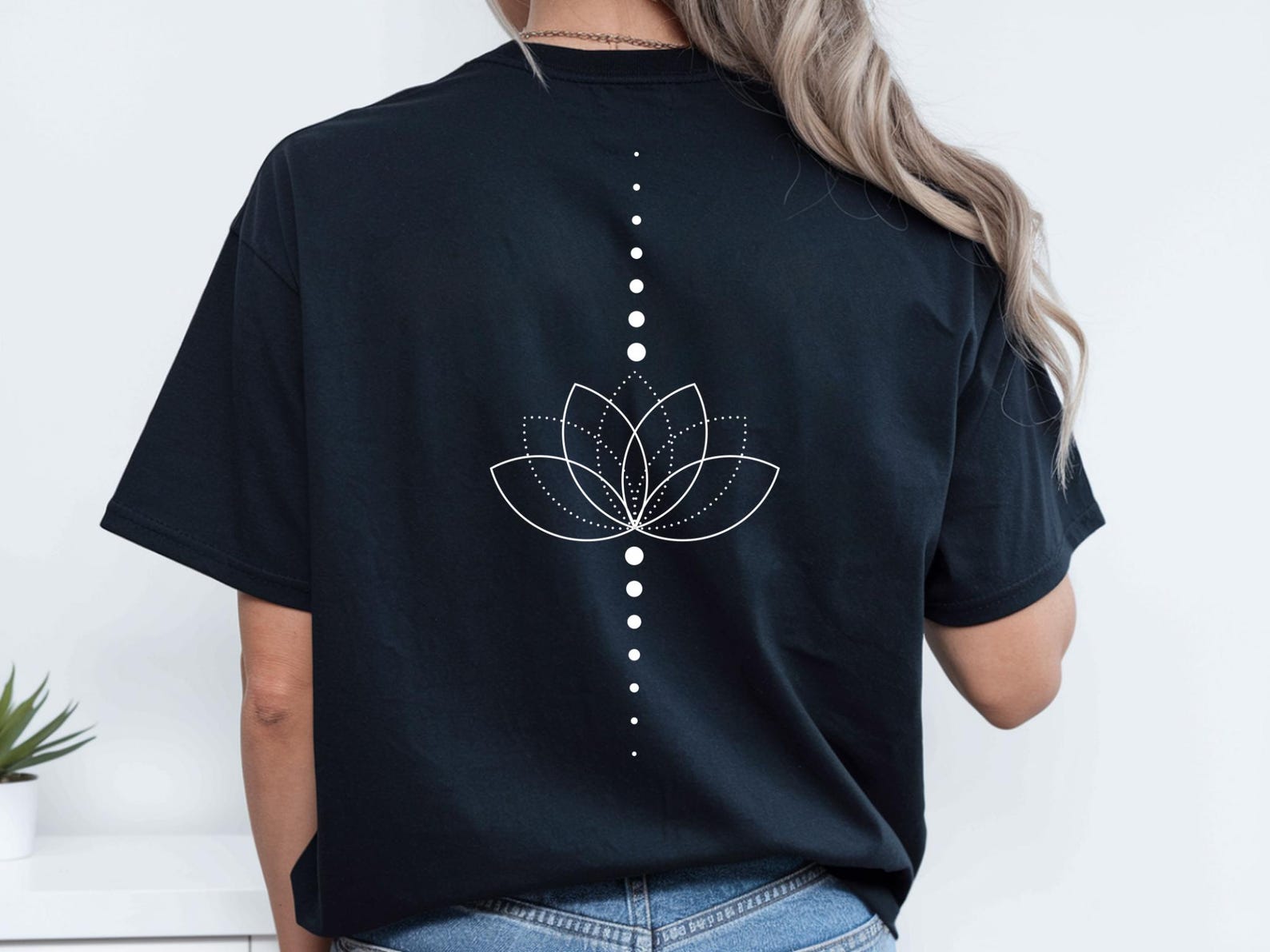 Garment-Dyed Lotus Chakra T-Shirt, Meditative Yoga Graphic Tee 2XL