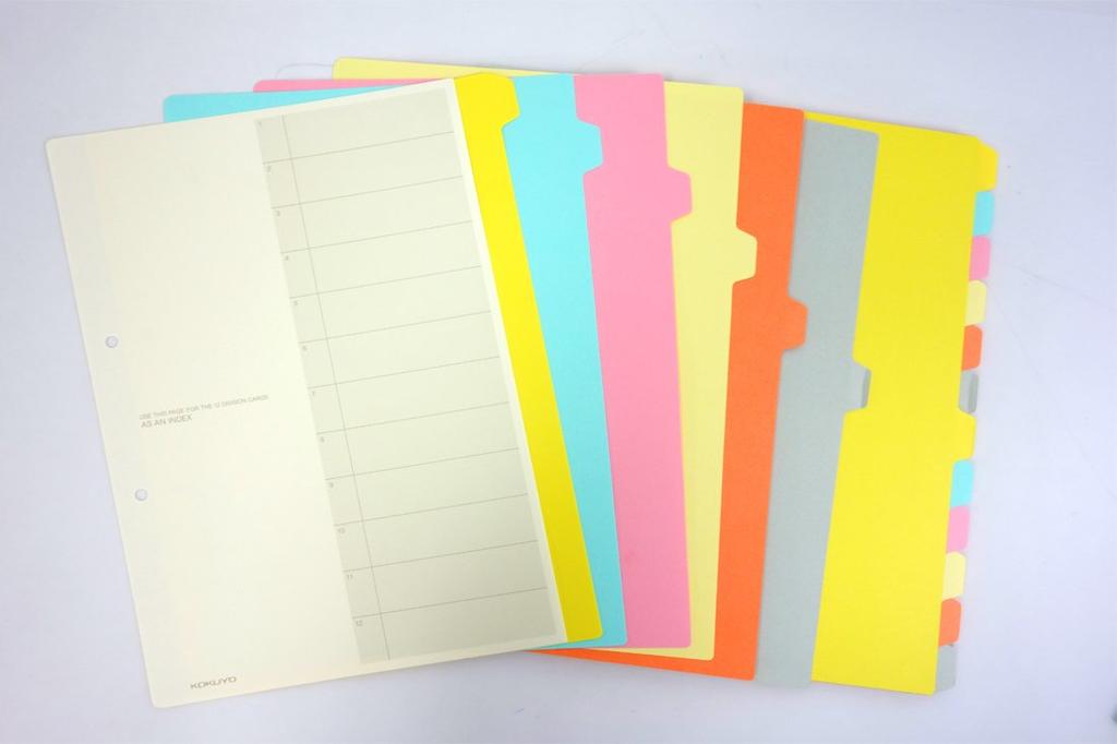 KOKUYO File Divider 12 5 Cards, A4, Stacks, Sets, Shiki-100N
