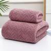Coral Fleece Towel Set With Solid Color For Home Use And Gift Giving