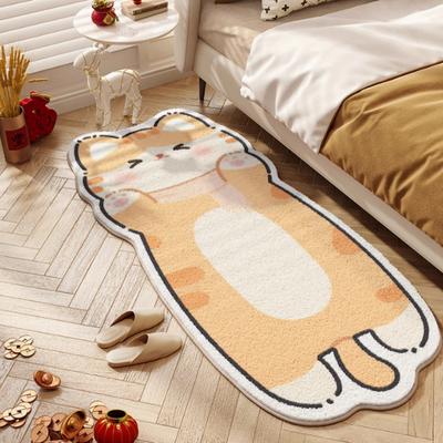 Moderner Cartoon Katze Faux Kaschmir Teppich - Weicher Kinderteppich für Schlafzimmer, Sofa, Wohnzimmer, Spielzimmer, Gemütliche Heimdekoration