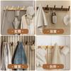 doandfa Wall Wall Hat Clothes Storage Natural Wood Hooks, Hanger, Hook, Hook, Hook, Entryway, Bathroom, Bedroom, Kitchen, Wooden, (Walnut, 4-Piece