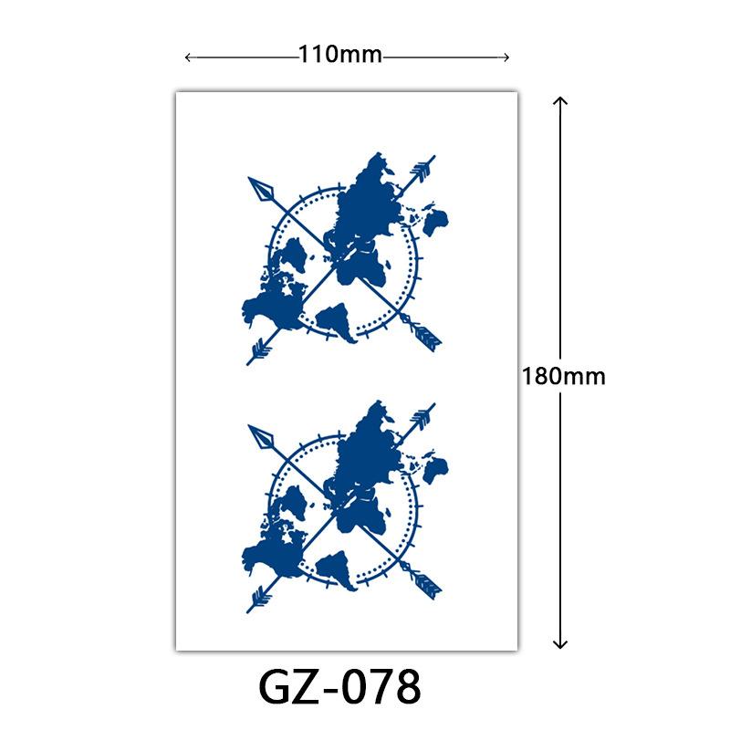 Herbal Juice Tattoo Stickers, Semi-Permanent Tattoo Stickers, Sweatproof, Lasting Tattoo Stickers