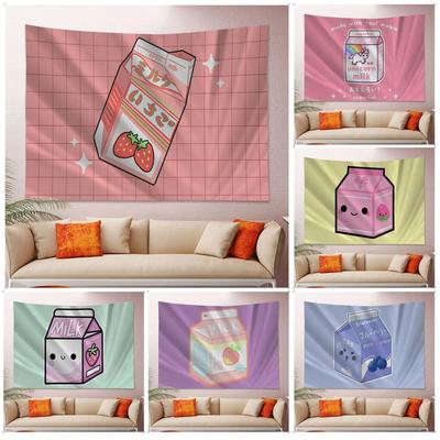 Pink Milk Box Decorative Tapestry Home Wall Decor Office Living Room Tapestry