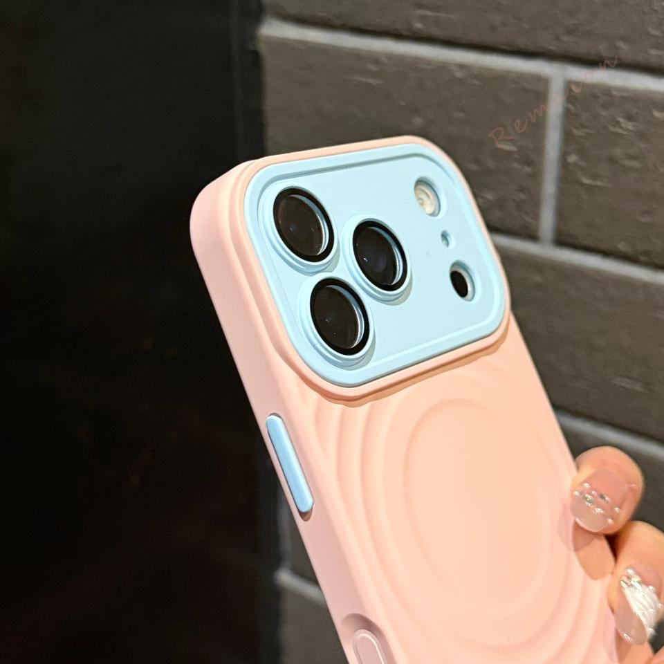 Cute Ring Magnetic Phone Case For iPhone 17 13 14 15 16 Pro Max Air Magsafe Official Big Windows Shockproof Protector Cover