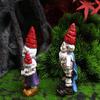 Mini Resin Skeleton Dwarf Figurine for Halloween Micro Landscape DIY Terrarium Home Decor