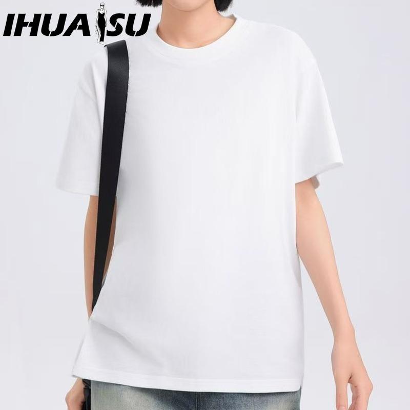 IHUASU Kurzarm-T-Shirt aus Baumwolle für Herren, modisch, lockeres Halbarmhemd, bedrucktes mitfühlendes Hemd