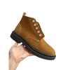 Fur leather shoes labor insurance shoes men's wear-resistant construction site old-fashioned big-headed shoes leather welder spring and autumn