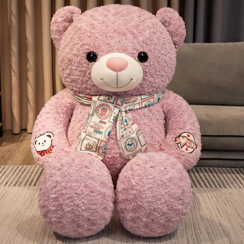 Scarf Bear Teddy Bear Doll Plush Toy Big Bear Hug Bear Toy Schoolgirl Soothing Rag Doll