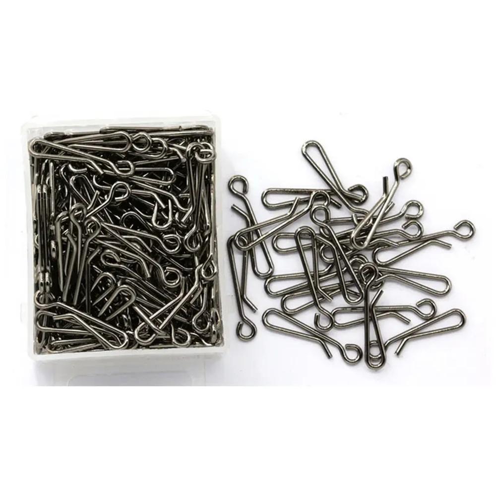 50PCS Saltwater Fishing Stainless Steel Open Eye Hangling Snap Quick Change Pin For Hook Lure Connector Fishing Accessories