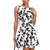 Women's Summer Dress Casual Sleeveless Round Neck Classical Leaf Print Vest Sundress