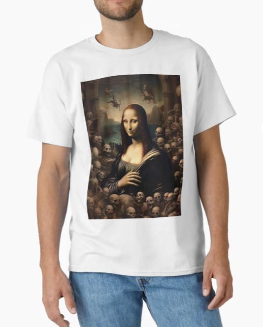 Creepy Mona Lisa Graphic T-Shirt XXXXL