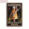 1pc Vintage Garden Sign, Funny Metal Wall Decor 8x12 Inch, Rustic Yard Art for Gardening Enthusiasts