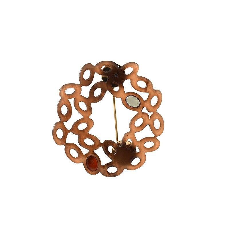 

Blucome новий дизайн акрилові геометричні порожнисті брошки для жінок дитяча сорочка капелюх хіджаб шпильки глибокий кавового кольору