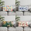 Heimdeko Buntes Blumenmuster Kissenbezug Geeignet für Sofa Schlafzimmer Auto Kissenbezug Kissen Rechteckiges Rückenkissen