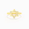 Light Luxury Hexagram Zircon Ring For Women Niche Design High End Fashion Index Finger Ring Simple Versatile Jewelry