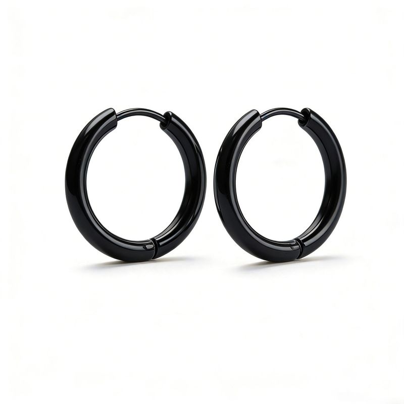 European Hip Hop Hiphop Male Titanium Steel Inscribed Ear Ring