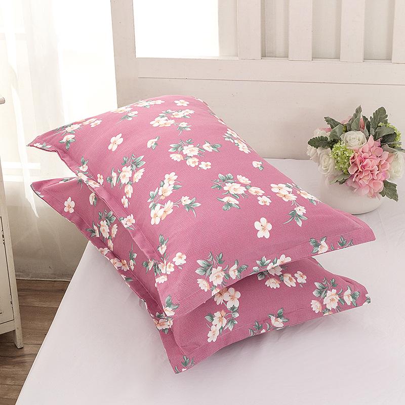 Set of Two Modern Minimalist Pure Cotton Pillowcases for Dorms and Homes