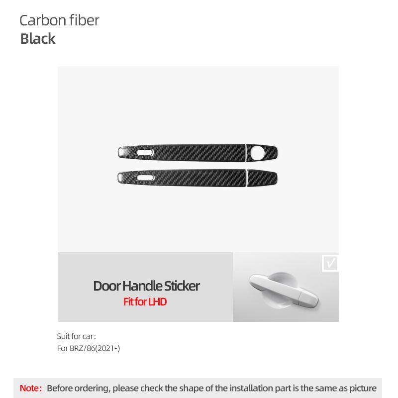

Car Door Handle Anti-collision Strip Cover Sticker For Subaru BRZ/Toyota GR86 2026- Carbon Fiber Decor Protect Tuning Accessory