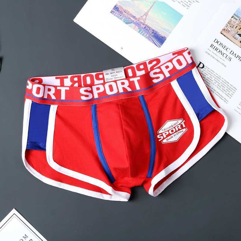 Sous-vêtements pour hommes en pur coton, Modèles sportifs, Grande taille, Caleçons mi-taille personnalisés, Respirants, Amples, Couleur unie, Nouveaux boxers en coton