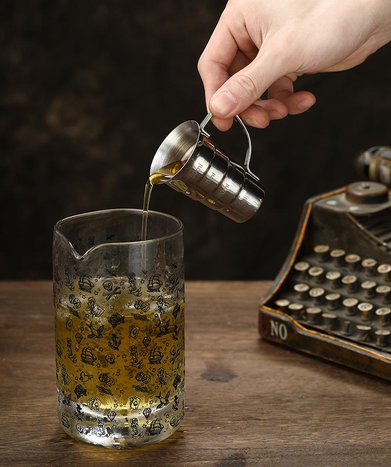 Edelstahl Stufen Jigger Cocktail Jigger mit Griff, 60ml (2 Unzen)