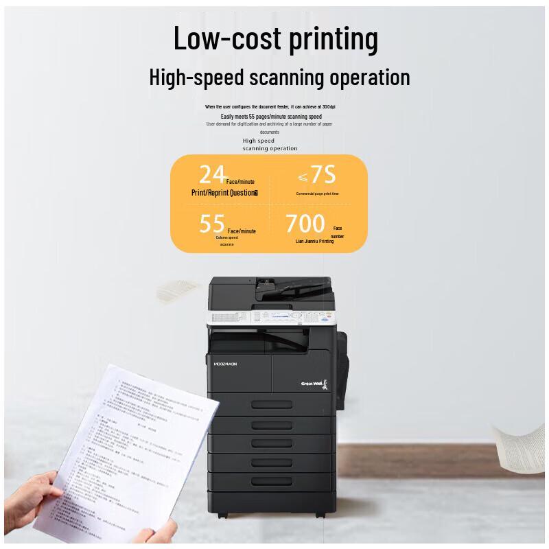 Great Wall M8024ADN A3 Black and White Multifunction Copier CN plug (adapter included)