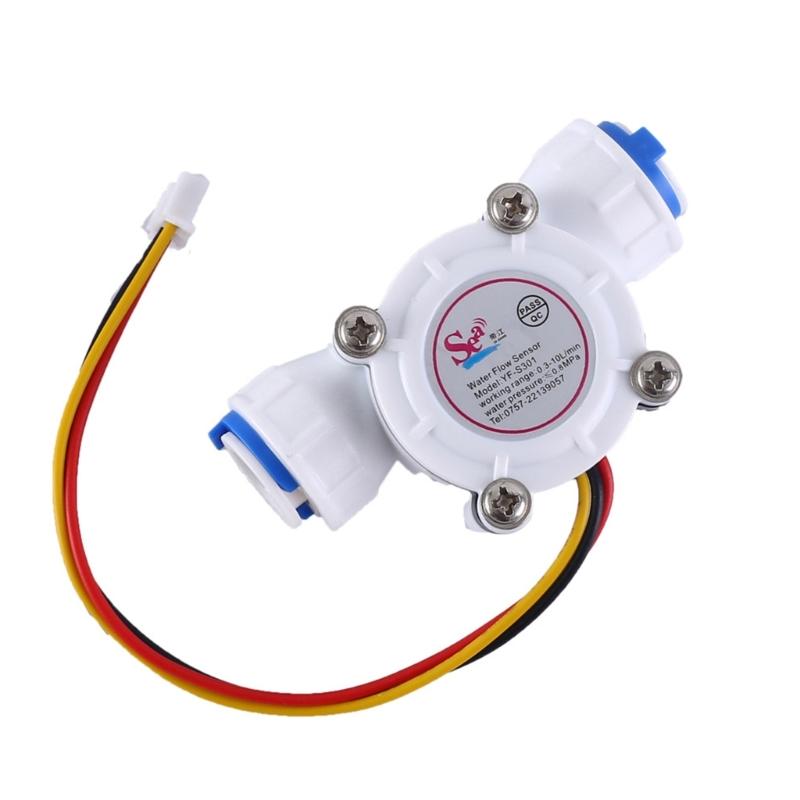 3/8" Water Flow Sensor 0.3-10L/min Hall Effect Flowmeter Fluid Meter Counter