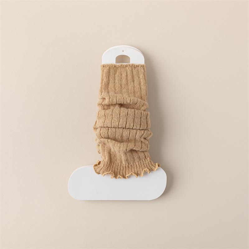 Maillard Color Stacking Socks Cover Thermal Wool Leg Cover Knitted Socks Cover Y2K Thick Line Snow Boots Socks Cover