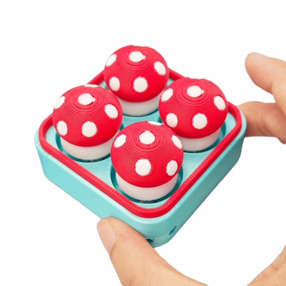 Mushroom Finger Button Clicker Cute Clicker Fidget Funny Fidget Keychain  Office