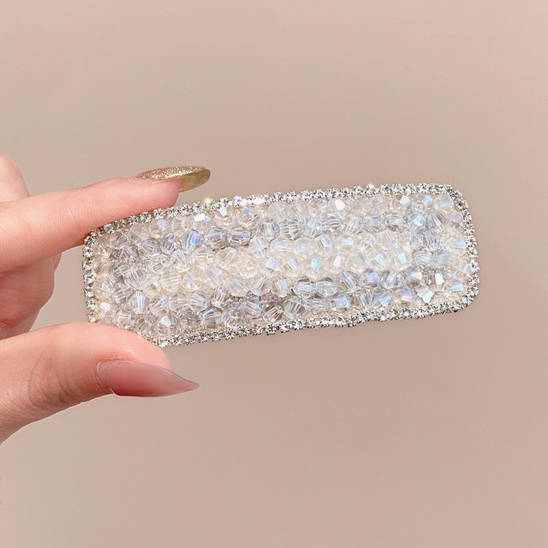Fresh Rhinestone Crystal Sparkling Hair Clips, Bang Clips, Fashionable Side Clips, Bb Clips, Hair Accessories