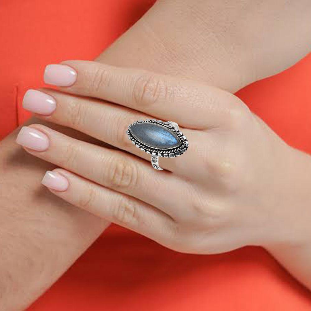 Labradorite Gemstone Handmade Silver Jewelry "8"