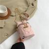 Mini Lipstick Small Bag Women's 2025 New Small Fragrant Wind Pleated Bucket Bag Bow Creative Styling Messenger Bag