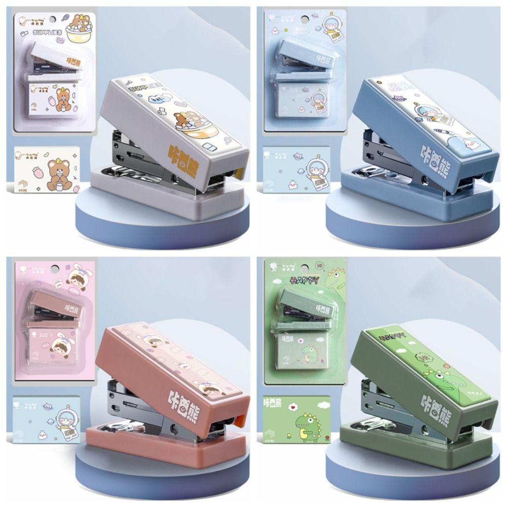Stationery Cartoon Metal Stapler Set Metal Binding Tools New Mini Stapler