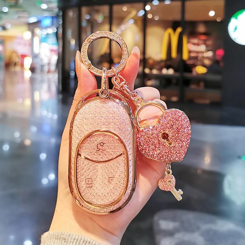 Keycase For Nio Et7 Es6 Es7 Es8 Ec7 Ec6 Ec7 Et5 Et5T Keycover Key Shell Keychain 23 Buckle Diamond Car Key