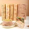 50pcs Non-Stick Baking Paper Oil-Proof Fryer Paper Disposable Sandwich Wrapping Paper  Pizza