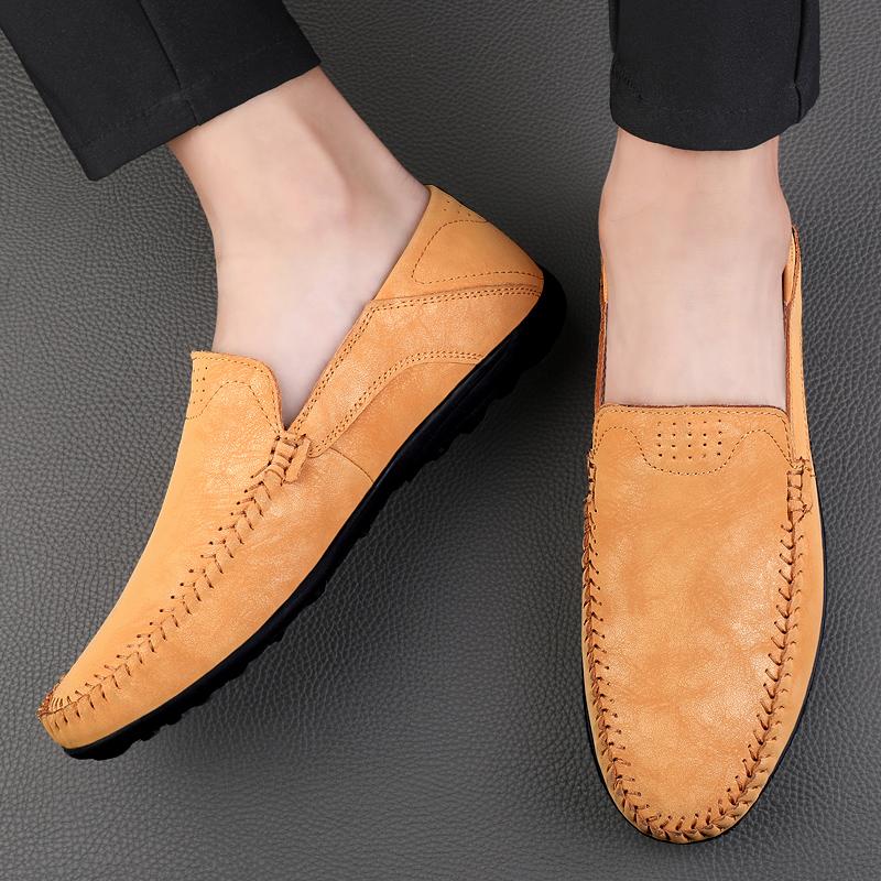 Модные мужские мокасины из нубука — фото 6