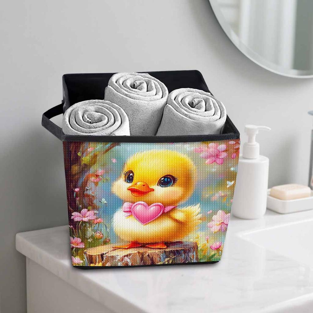 "Loving Chick" 5D Diamond Painting Storage Basket Full Round Drill Mosaic Diamond Embroidery Cross Stitch Kits Home Decor Home Decor
