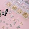 96/120Pcs 3D Gold Bow Butterfly Nail Metal Charms Shiny Bowtie/Diamond Star Diy Nail Decor Accessories Luxury Nail Art Supplies