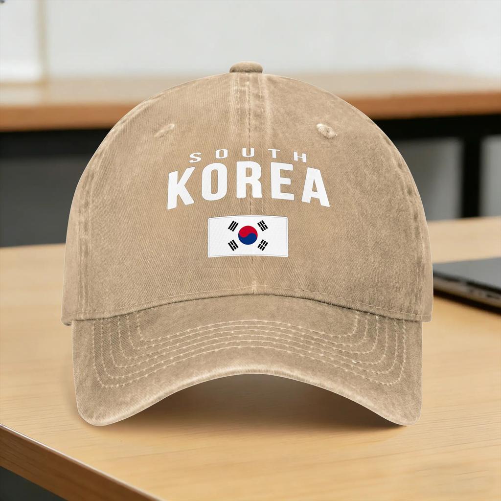 South Korea Korean Flag Gift Sun Baseball Cap Unisex Men Custom DIY Trucker Hat Summer y2k Funny Outdoor Sports Baseball Caps