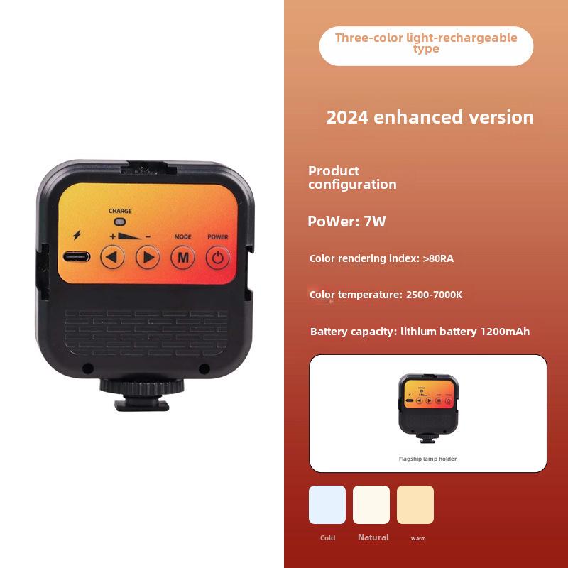 Portable RGB Photography Light: Cold/Warm Square Soft Light for Outdoor Live Broadcasts