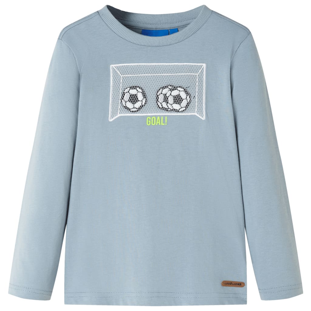 Kinder Langarmshirt Hellblau 116