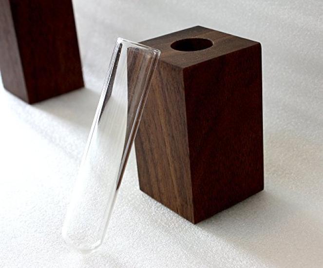 Kamidana no Sato Modern Shinto Accessories Walnut Bottle Pair