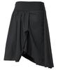 Peulleeoeob Asymmetrical Draped Midi Skirt (Fl-248_Black)
